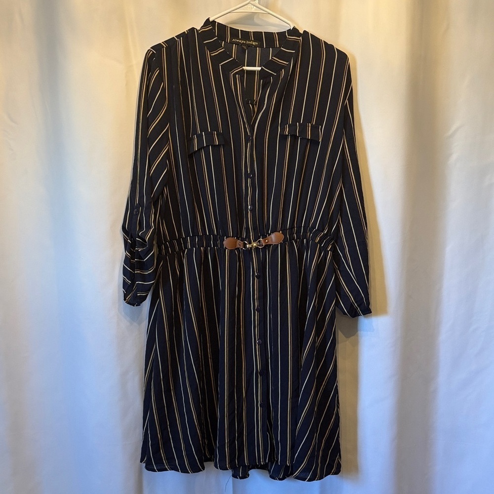 Striped Long Sleeve Dress